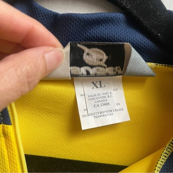 Sugoi cycling bright yellow blue jersey shirt Sz XL - Picture 7 of 10